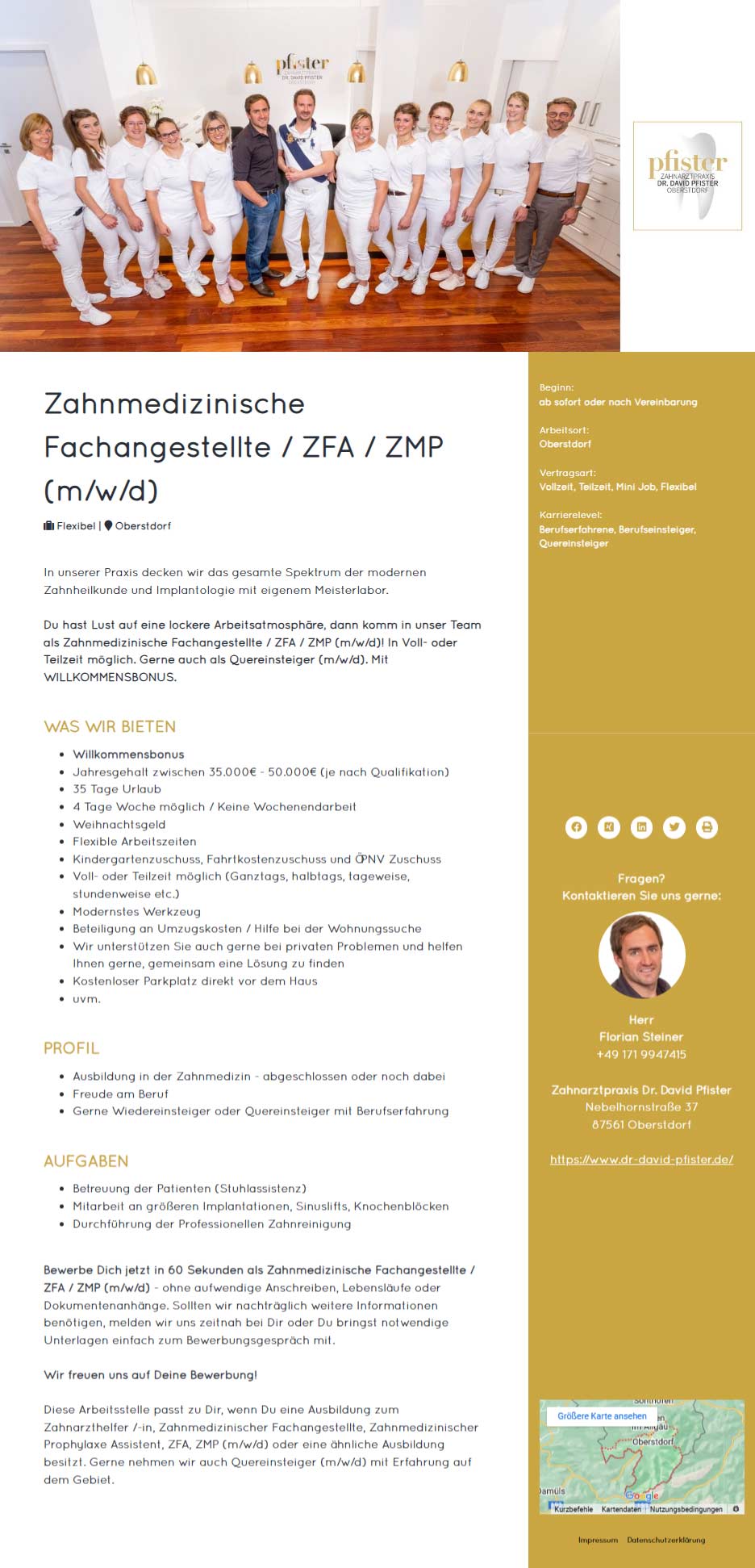 Aktuelle Stellenanzeige Mai 2025